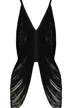 Ready To Wear | Harnesses>Sarda Tomorrowland x Greta Fringe Top in Black