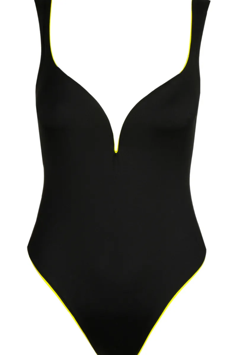 Swimsuits | Plunge Bras>Sarda Tomorrowland x Greta Plunge Swimsuit in Black