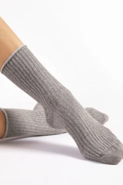 £30 And Under | Sheer Lingerie>FiORE Trinny Cotton Socks in Grey