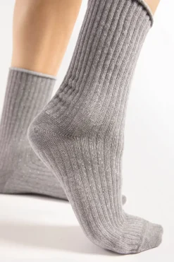 £30 And Under | Sheer Lingerie>FiORE Trinny Cotton Socks in Grey