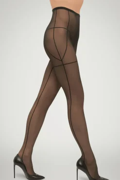 Black Tights>Wolford Tulle Tights Black