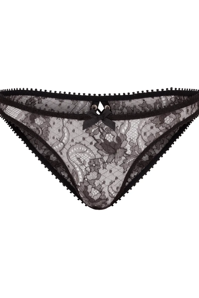 Sheer Lingerie | Briefs>Agent Provocateur Vallentina Brief Black