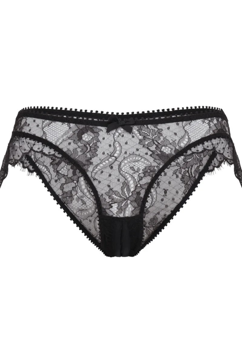 Crotchless Lingerie | Sheer Lingerie>Agent Provocateur Vallentina Ouvert, Size 2 (UK 8) Black