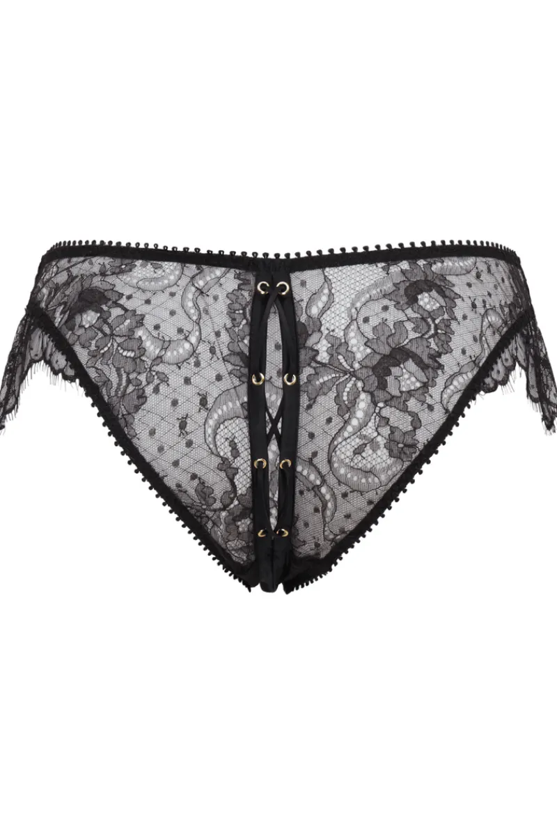 Crotchless Lingerie | Sheer Lingerie>Agent Provocateur Vallentina Ouvert, Size 2 (UK 8) Black