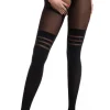 Patterned Tights | Crotchless Tights>Amour Venus Open Crotch Tights 60/30 Denier Black