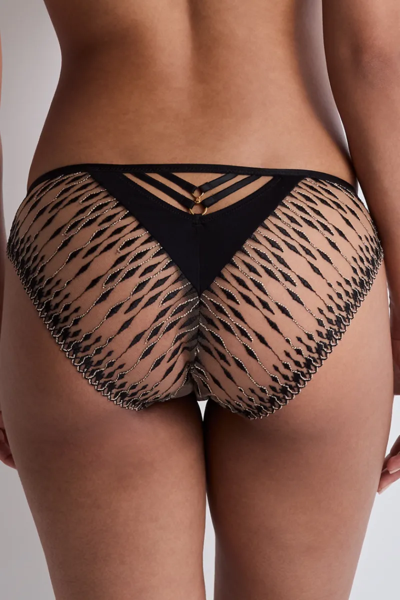 Sexy Lingerie | Luxury French Lingerie>Aubade Voodoo Kiss Italian Brief MilleniumBlack