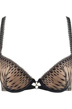 Sexy Lingerie | Luxury French Lingerie>Aubade Voodoo Kiss Moulded Push-Up Bra MilleniumBlack