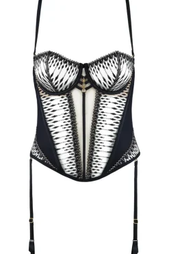 Sexy Lingerie | Luxury French Lingerie>Aubade Voodoo Kiss Underwired Basque MilleniumBlack