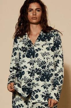 Pyjama Tops | Ready To Wear>Underprotection Wilda Long Sleeve Pyjama Shirt Black