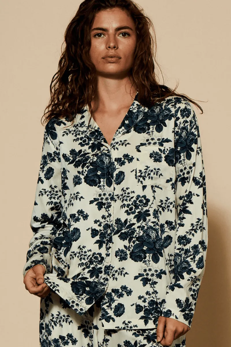 Pyjama Tops | Ready To Wear>Underprotection Wilda Long Sleeve Pyjama Shirt Black