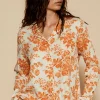Pyjama Tops | Ready To Wear>Underprotection Wilda Long Sleeve Pyjama Shirt Orange