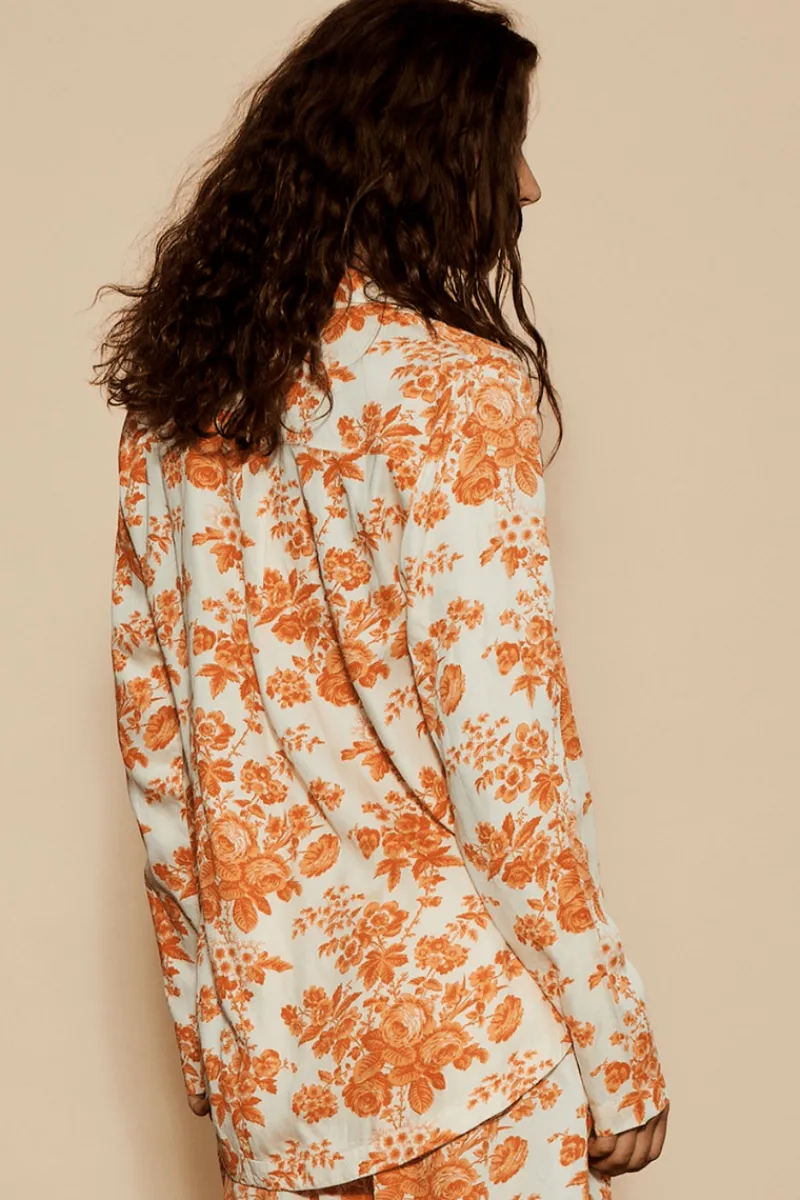 Pyjama Tops | Ready To Wear>Underprotection Wilda Long Sleeve Pyjama Shirt Orange