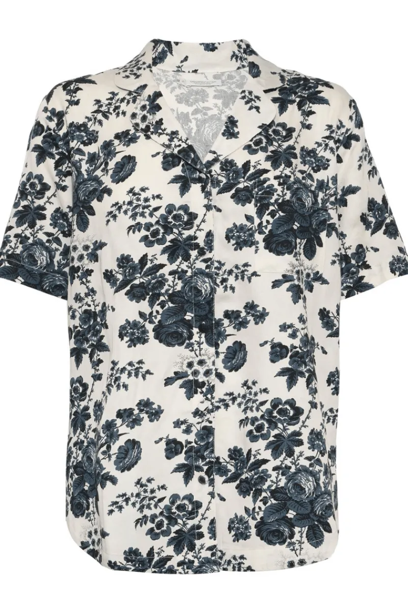 Pyjama Tops | Ready To Wear>Underprotection Wilda Short Sleeve Pyjama Shirt Black