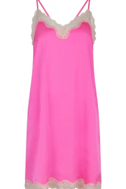 Nighties, Babydolls & Chemises | Ready To Wear>Love Stories Willow Satin Slip Dress Neon Pink