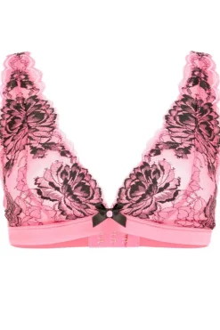 Wireless Bras | Triangle Bras>Agent Provocateur Yara Soft Cup High Apex Bra Pink/Black