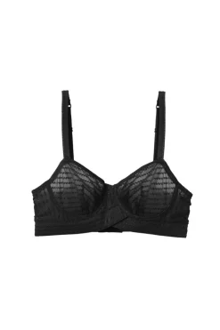 Underwired Bras>Else Ziggy Underwired Bra, Size UK 36DD Black