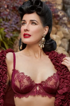 Mother's Day | Red Lingerie>Dita Von Teese Zsa Zsa Balconette Bra Mulberry